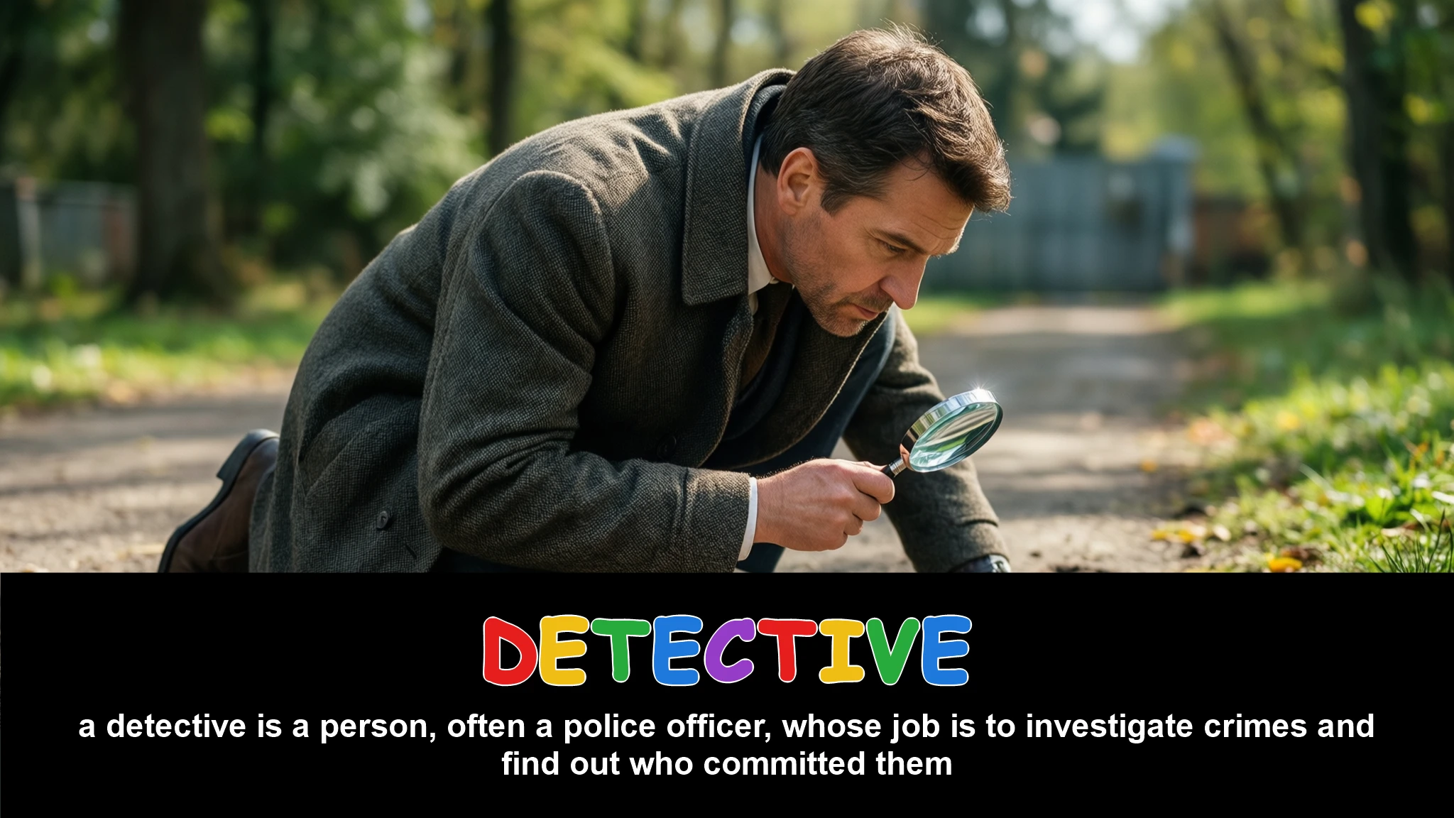 English Illustration for detective